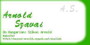 arnold szavai business card