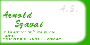 arnold szavai business card